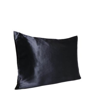 Slip Silk Pillowcase - Queen (Various Colours) - Black