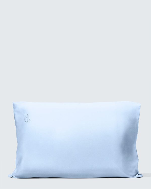Silky Bamboo Pillowcase, Sky Blue - 1 stk / 60x63 cm (Anbefalet størrelse i Danmark)