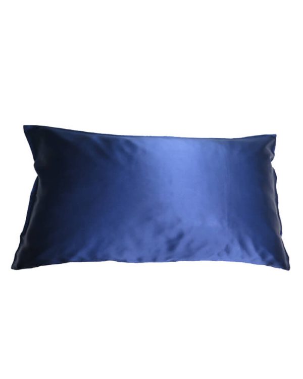 Soft Cloud Mulberry Silk Pillowcase Navy 40x80 cm. (U)