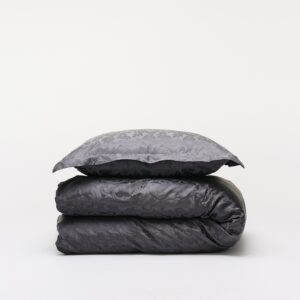 Silkesengetøj jacquardvævet grå